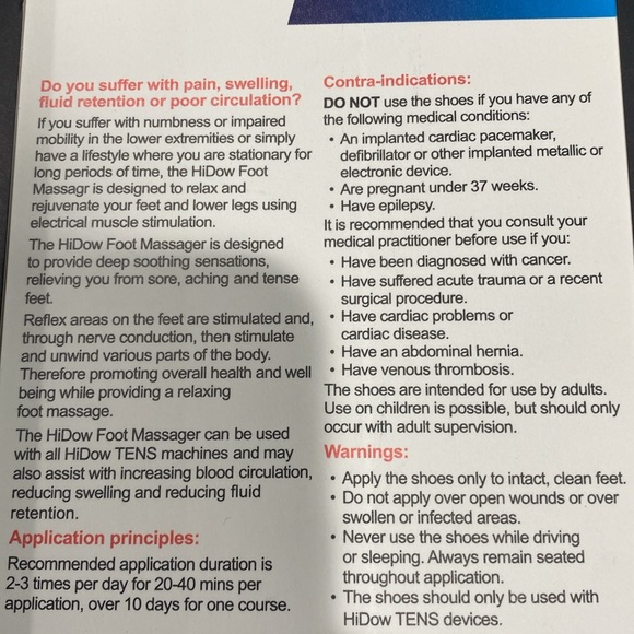 HiDow Foot Massager Sandals For Use with TENS Unit ( It’s just the Sandals) - Picture 10 of 12